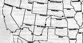 The family's route from Los Angeles to Lincoln, Nebraska, in the summer of 1926
