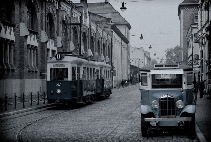 1929 Rugby bus on Sw. Wawrzynca street, Krakow