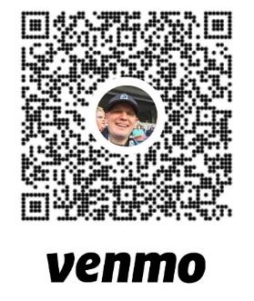 Venmo QR code for paying DMAC dues