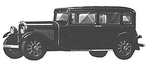Period factory illustration of the 1931 Durant 619 Five-passenger Sedan
