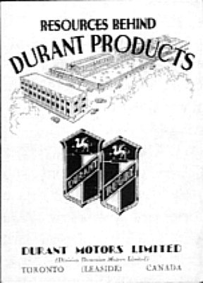 Cover of Durant literature item A-32-101-2