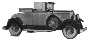 Factory illustration of a 1929 Durant 60 De Luxe Convertible Cabriolet