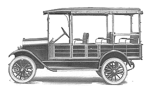 Factory illustration of a 1923 Star C Station Wagon