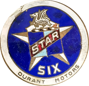 Star Six radiator badge, 1926 to 1927